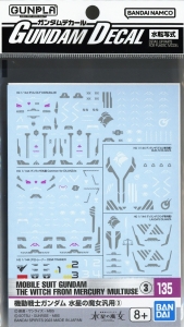 Bandai 135(2653310) Gundam Decal for Mobile Suit Gundam - The Witch from Mercury Multiuse [3]
