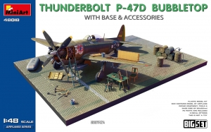 MiniArt 48018 1/48 P-47D Thunderbolt w/Base and Accessories (Bubbletop) [Advanced Kit]