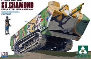 Takom 2002 1/35 French Heavy Tank St.Chamond Early Type / Iron Mask Man (WWI)
