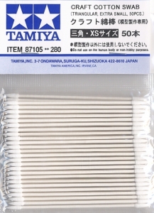 Tamiya 87105 Craft Cotton Swab (Triangular, Extra Small, 50pcs.)