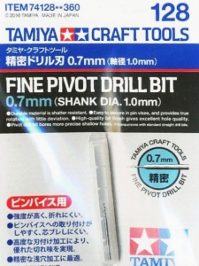 Tamiya 74128 Fine Pivot Drill Bit 0.7mm (Shank Dia. 1.0mm)