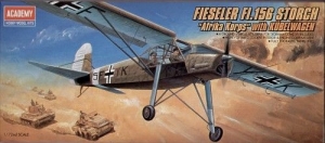 Academy 2212 1/72 Fi156 Storch "Afrika Korp" w/Kubelwagen