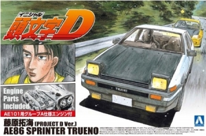 Aoshima ID-01(00813) 1/24 Takumi Fujiwara's Toyota AE86 Sprinter Trueno "Project D Version" [Initial D]