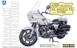 Aoshima 00330(NB-112) 1/12 Kawasaki KZ1000 - California Highway Patrol (CHP) Los Angeles PD "Cowling Type"