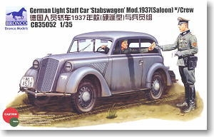 Bronco CB35052 1/35 German Light Staff Car "Stabswagen" Model 1937 (Saloon) w/ Crew
