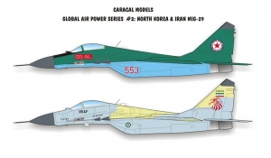 Caracal Models CD32002 1/32 Global Air Power Series #2: North Korean & Iranian MiG-29 (Decals for Revell Kit)