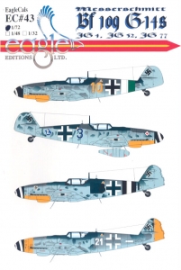 EagleCals Decal EC#43 Bf109G-14 of JG4, JG52 & JG77