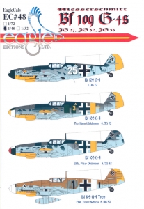 EagleCals Decal EC#48 Bf109G-4/Trop of JG27, JG52 & JG53