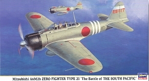 Hasegawa 09800 1/48 Mitsubishi A6M2b Zero Type 21 "Battle of the South Pacific"