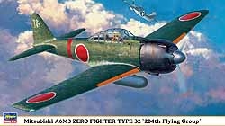 Hasegawa 09828 1/48 Mitsubishi A6M3 Zero Fighter Type 32 "204th Flying Group"