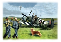 ICM 48801 1/48 Spitfire Mk.IX w/ RAF Pilots & Ground Personnel