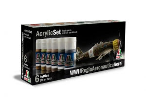 Italeri 437AP WWll Regia Aeronautica Aerei (Acrylic Color 6 Botltes x 20ml)