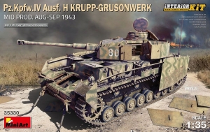 MiniArt 35330 1/35 Pz.Kpfw. IV Ausf.H (Mid-Production) "Krupp-Grusonwerk" [Aug~Sep 1943] w/Interior