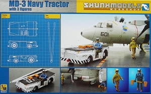 Skunkmodels 48003 1/48 MD-3 Navy Tractor w/3 Figures
