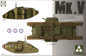 Takom 2034 1/35 WWI Heavy Battle Tank Mk. V (3 in 1)