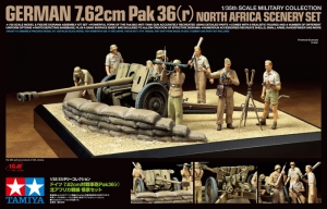 Tamiya 32408 1/35 German 7.62cm Pak36(r) "North Africa Scenery Set"