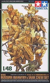 Tamiya 32521 1/48 WWII Russian Infantry & Tank Crew Set