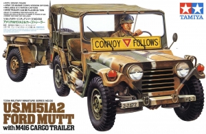 Tamiya 35130 1/35 U.S. M151A2 Ford Mutt w/M416 Cargo Trailer