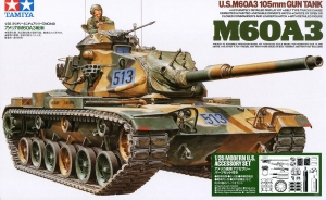 Tamiya 35140 1/35 U.S. M60A3 w/Modern U.S. Accessory Set