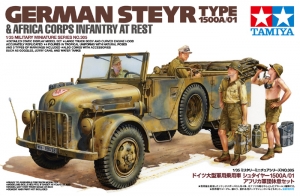 Tamiya 35305 1/35 German Steyr Type 1500A/01 & Africa Corps Infantry at Rest