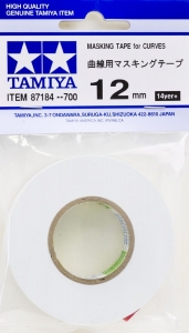 Tamiya 87184 12mm Flexible Masking Tape for Curves