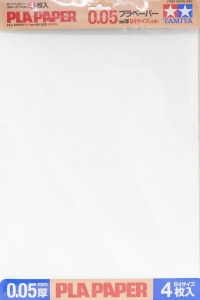 Tamiya 89976 Plastic Paper 0.05mm White B4 Size (4 Pcs.)