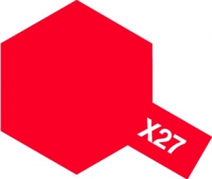 Tamiya Acrylic Color X-27 Clear Red (10ml) [Gloss]