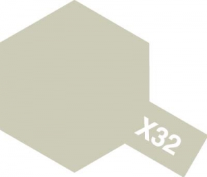 Tamiya Acrylic Color X-32 Titanium Silver (10ml) [Gloss Metallic]