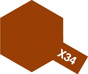 Tamiya Acrylic Color X-34 Metallic Brown (10ml) [Gloss Metallic]