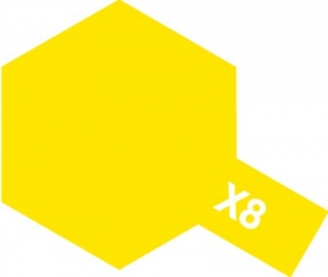 Tamiya Acrylic Color X-8 Lemon Yellow (10ml) [Gloss].