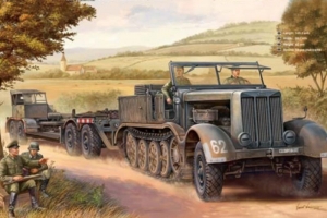 Trumpeter 07275 1/72 German 18-ton Heavy Half-track Sd.Kfz.9 & & Tank Transporter Sd.Ah.116