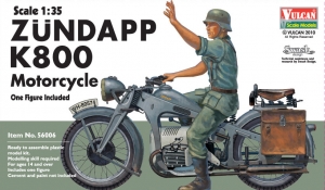 Vulcan 56006 1/35 German Zundapp K800 Motorcycle w/Figure