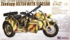Greatwall Hobby L3508 1/35 WWII German Motorcycles Zundapp KS750 w/Sidecar & Trailer