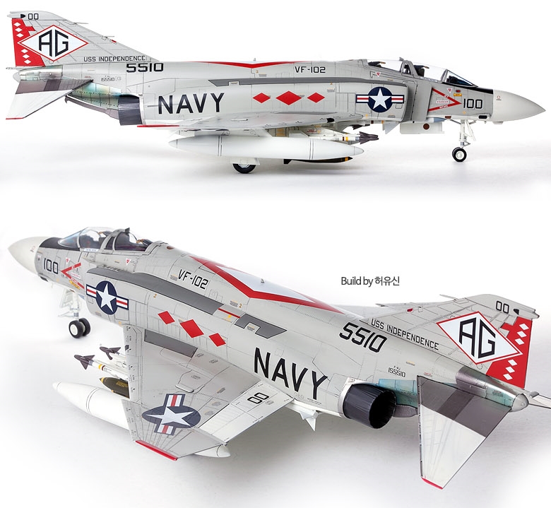 ACADEMY #12323 1/48 Plastic Pramodel Kit USN F-4J VF-102 Diamondbacks 