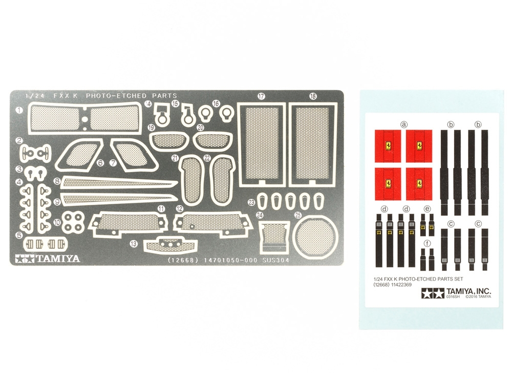 Tamiya 12668 New 1/24 Photo-Etched Parts Set f/ FERRARI FXX K 24343 