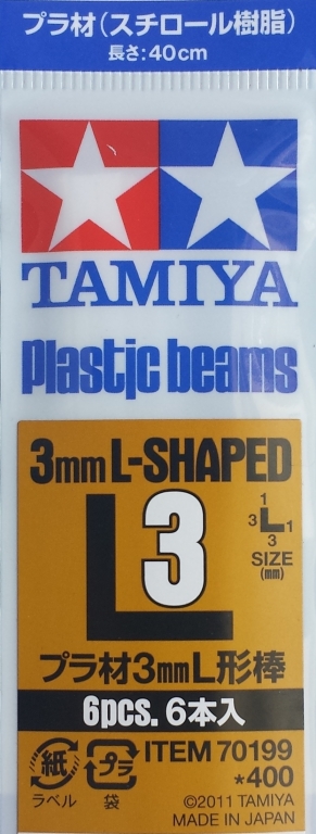 Tamiya 70199 Plastic Beams 3mm L-shaped 6pcs for sale online 