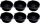 Mr Hobby GT-115B Mr. Paint Cup (6 Pcs) [Black]