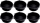 Mr Hobby GT-115B Mr. Paint Cup (6 Pcs) [Black]