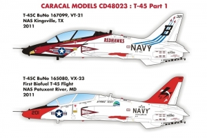 Caracal Models CD48023 1/48 U.S. Navy T-45C Goshawk Part 1 (Decals for Kinetic Kit)