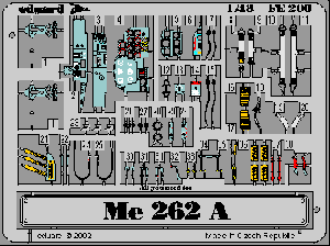 Eduard Zoom Color PE FE206 for 1/48 Me262A [Tamiya]