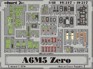 Eduard Zoom Color PE FE217 for 1/48 A6M5 Type 52 Zero [Hasegawa]