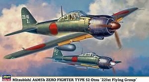 Hasegawa 09847 1/48 Mitsubishi A6M5b Zero Fighter Type 52 Otsu "221st Flying Group"