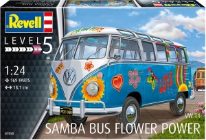 Revell 07050 1/24 Volkswagen Type 2 (T1) Samba Bus "Flower Power"