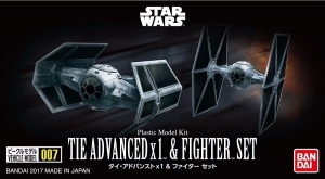 Bandai VM007(0214502) Vehicle Model 007 Tie Advanced x 1 & Tie Fighter [Starwars] (2 Kits)