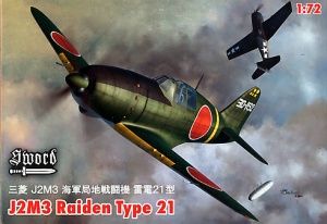 Sword 72053 1/72 Mitsubishi J2M3 Raiden (Jack) Type 21 (2 kits)
