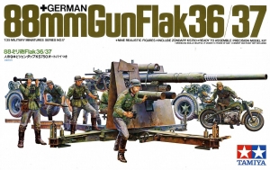 Tamiya 35017 1/35 German 88mm Gun Flak 36/37 w/Trailer 