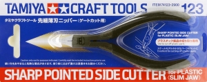 Tamiya 74123 Sharp Pointed Side Cutter for Plastic (Slim Jaw)