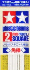 Tamiya 70129 Plastic Beams 2mm Square White (10pcs)